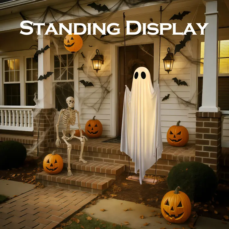 Hanging Ghost Swing Outdoor Halloween Decoration