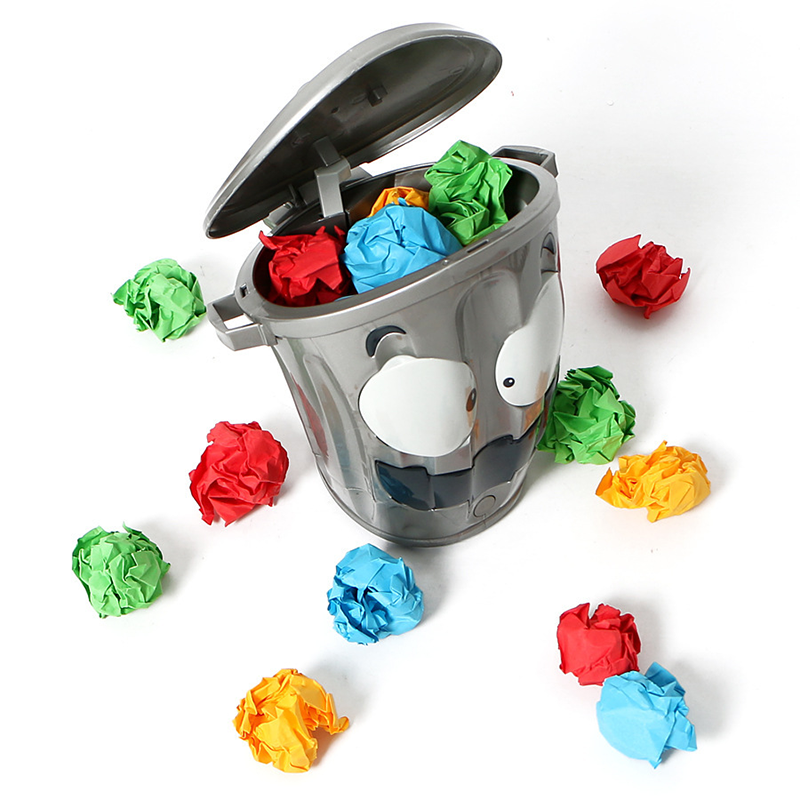 Fast-Moving Trash Can Paper Ball Toss Game