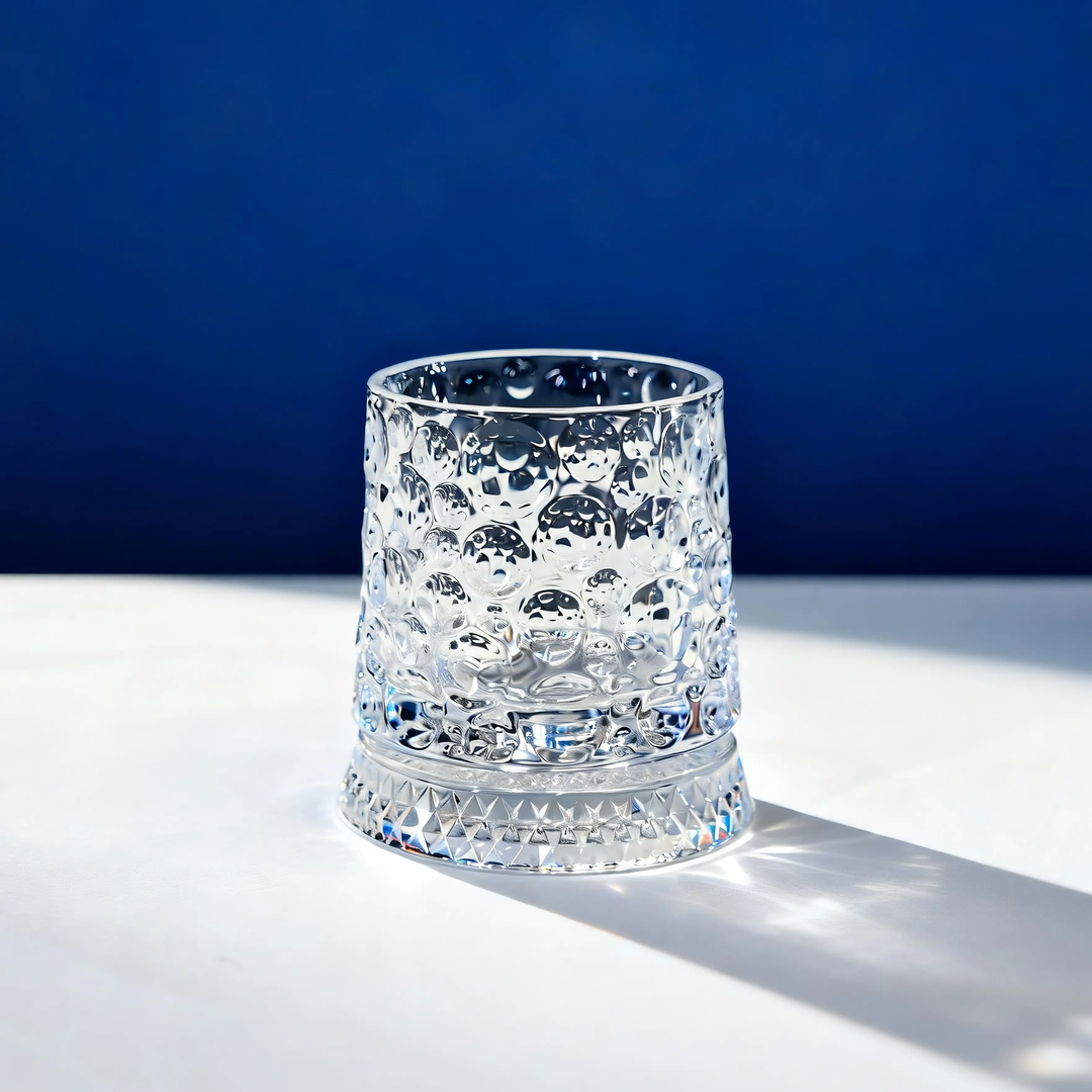 Luxury 360° Rotating Crystal Glass – Star-Cut Stress-Relieving Whiskey/Wine Glass