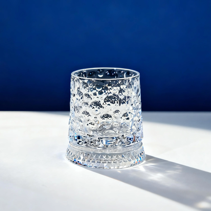 Luxury 360° Rotating Crystal Glass – Star-Cut Stress-Relieving Whiskey/Wine Glass