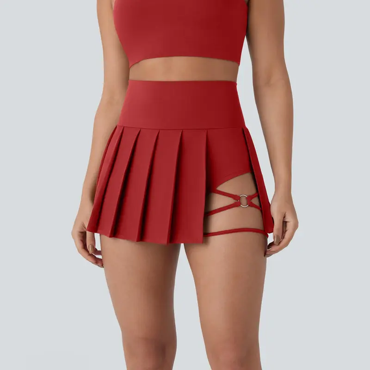 High-Waisted Asymmetrical Pleated Skirt | Casual &amp; Comfortable