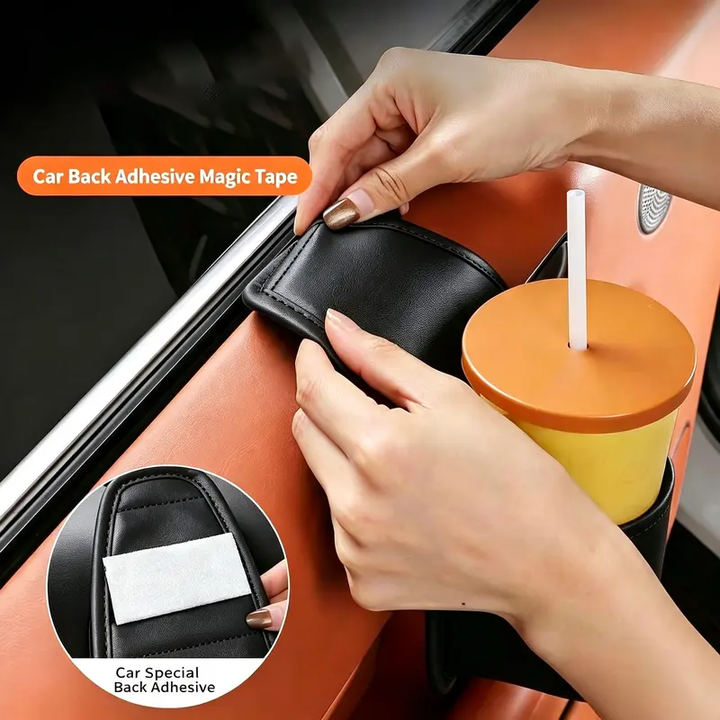 Leather Car Door Storage Pocket