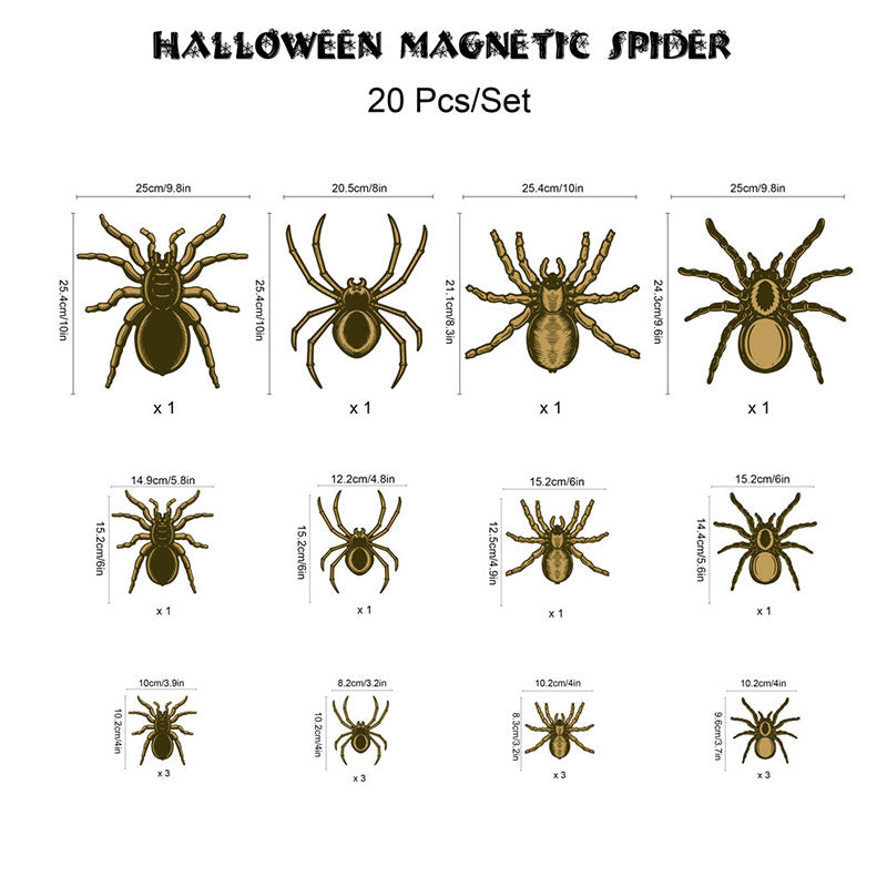 Halloween Bat and Spider Magnetic Decals