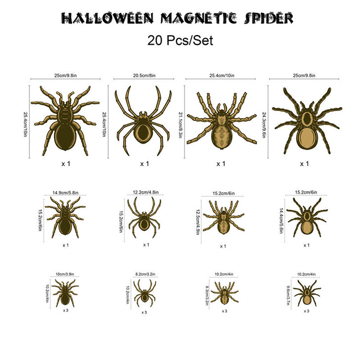 Halloween Bat and Spider Magnetic Decals