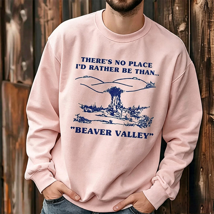 Humorous and quirky graphic short-sleeve sweatshirt