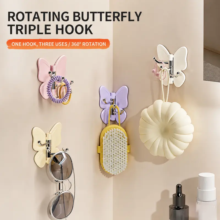 Rotating butterfly hook