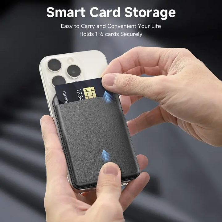 Magnetic card holder stand