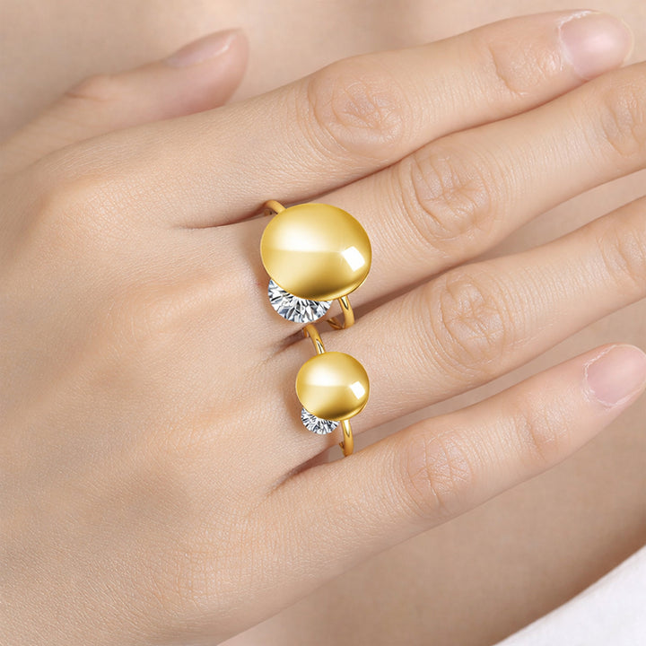 Gold Diamond Shell Ring
