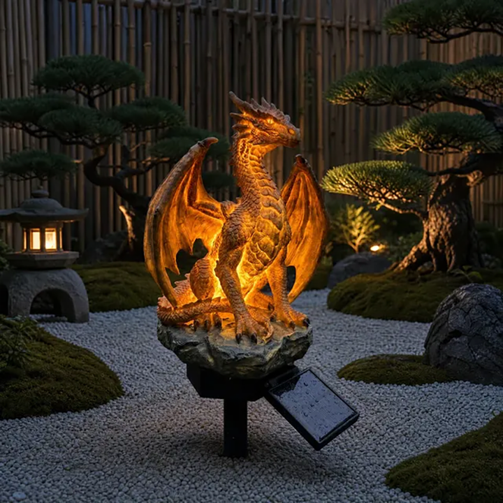 Solar Dragon-Shaped Garden Statue Light