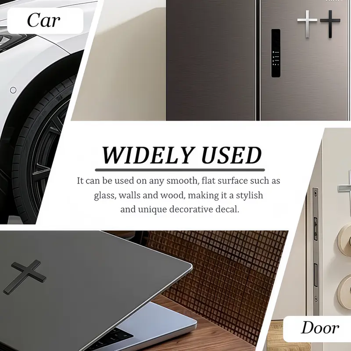 Two Pcs 3D Cross Stickers, Decorative Stickers