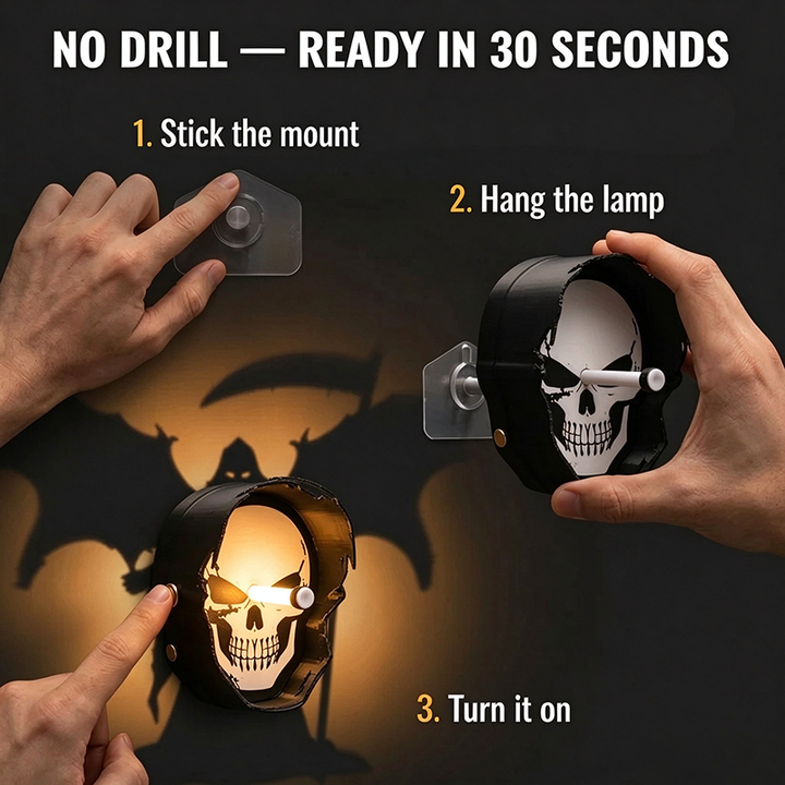 Grim Reaper Shadow Wall Lamp