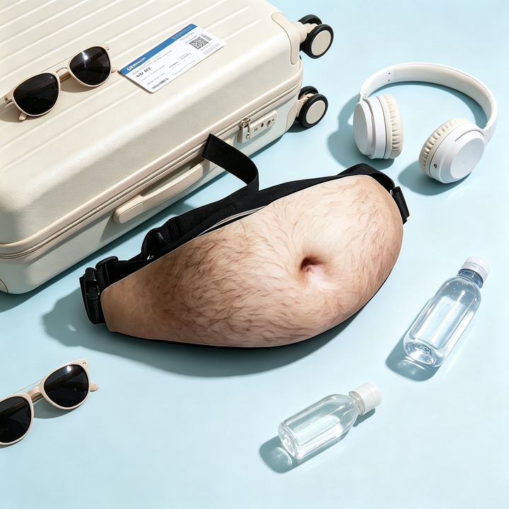 Realistic Fake Beer Belly Waist Bag