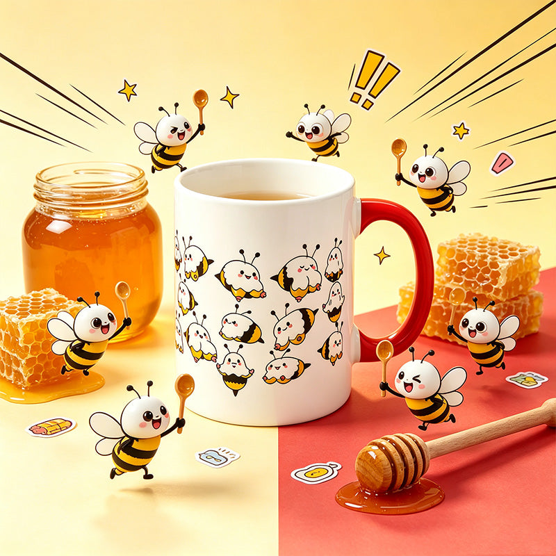 Fun Bee-Patterned Mug