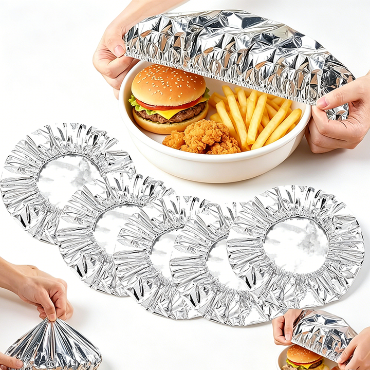 Reusable aluminum foil food covers