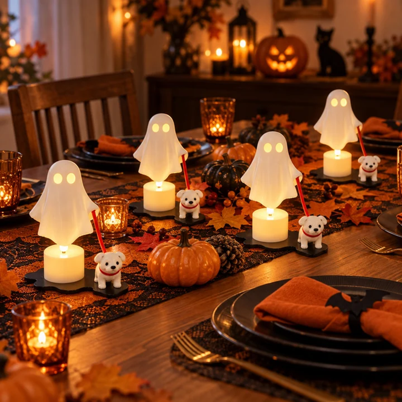 Halloween Ghost Dog Table Lamp