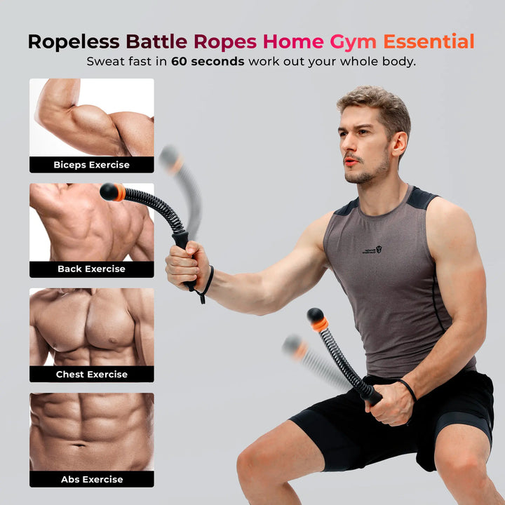 Home Spring Cordless Battle Rope For Fitness Training