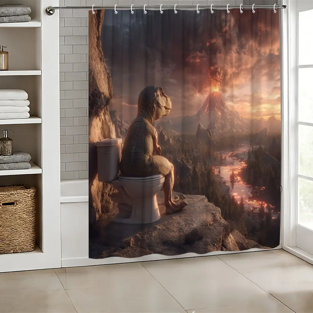 Fun Dinosaur Shower Curtain