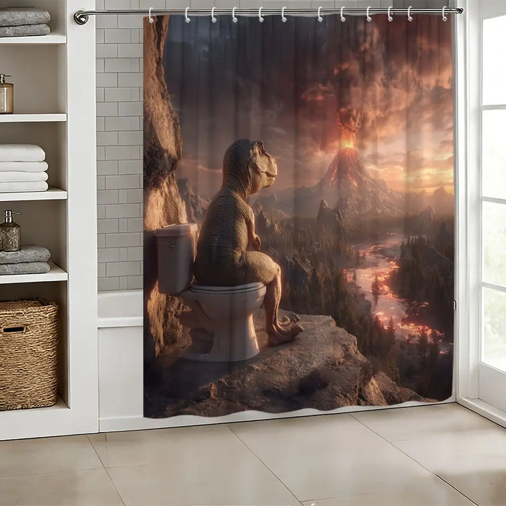 Fun Dinosaur Shower Curtain