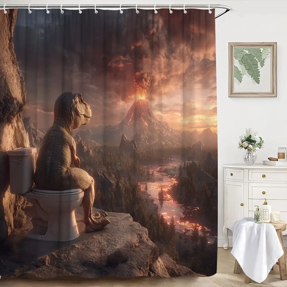 Fun Dinosaur Shower Curtain