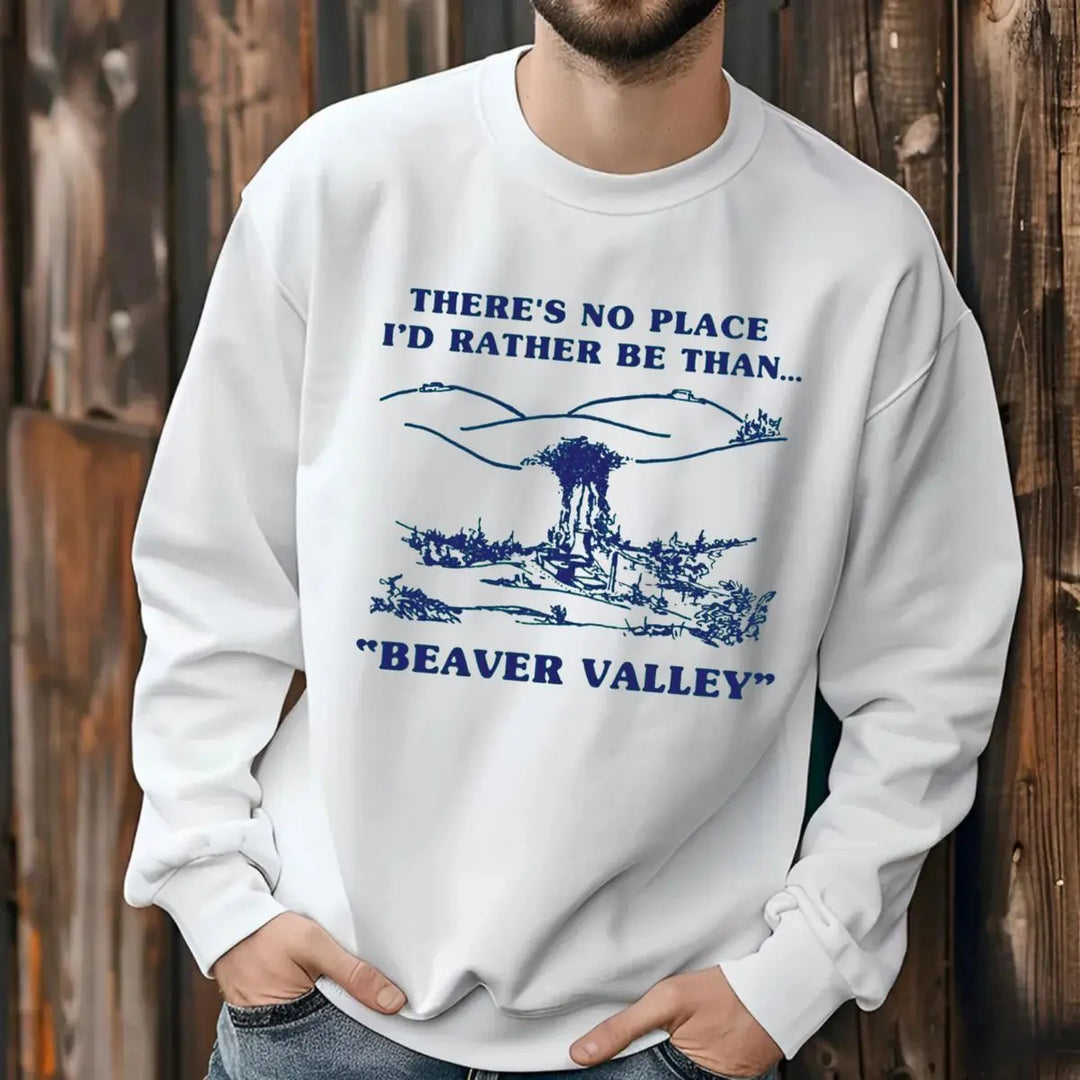 Humorous and quirky graphic short-sleeve sweatshirt