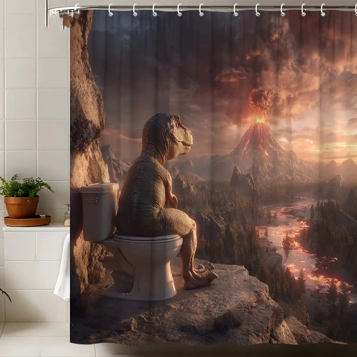 Fun Dinosaur Shower Curtain