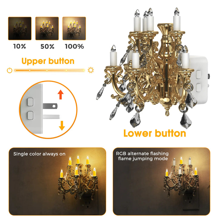Dimmable Plug In Vintage Wall Night Lamp