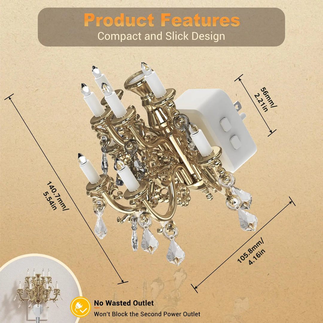 Dimmable Plug In Vintage Wall Night Lamp