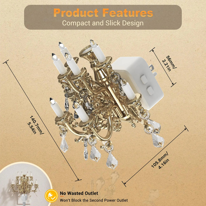 Dimmable Plug In Vintage Wall Night Lamp