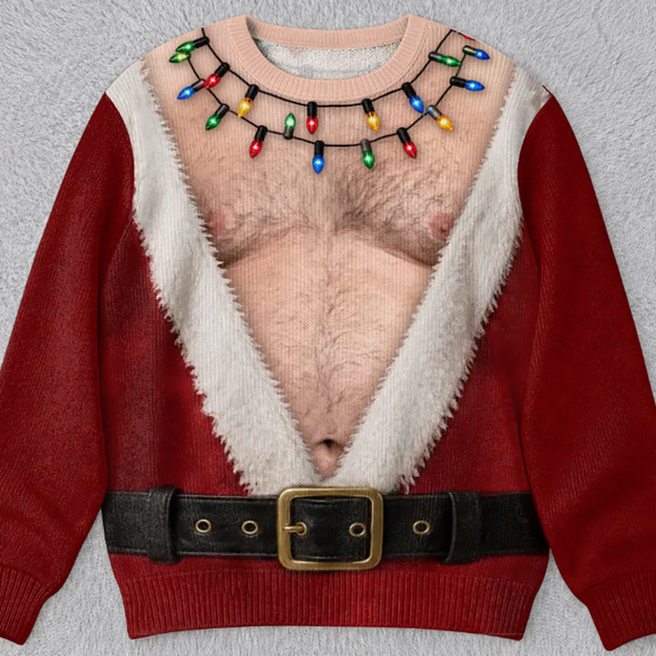 Fun Christmas-print crewneck sweatshirt