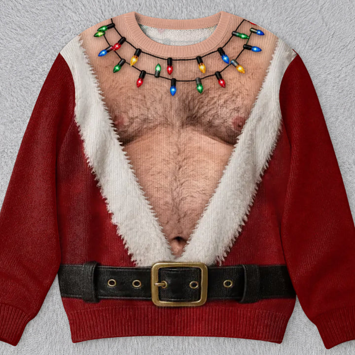 Fun Christmas-print crewneck sweatshirt