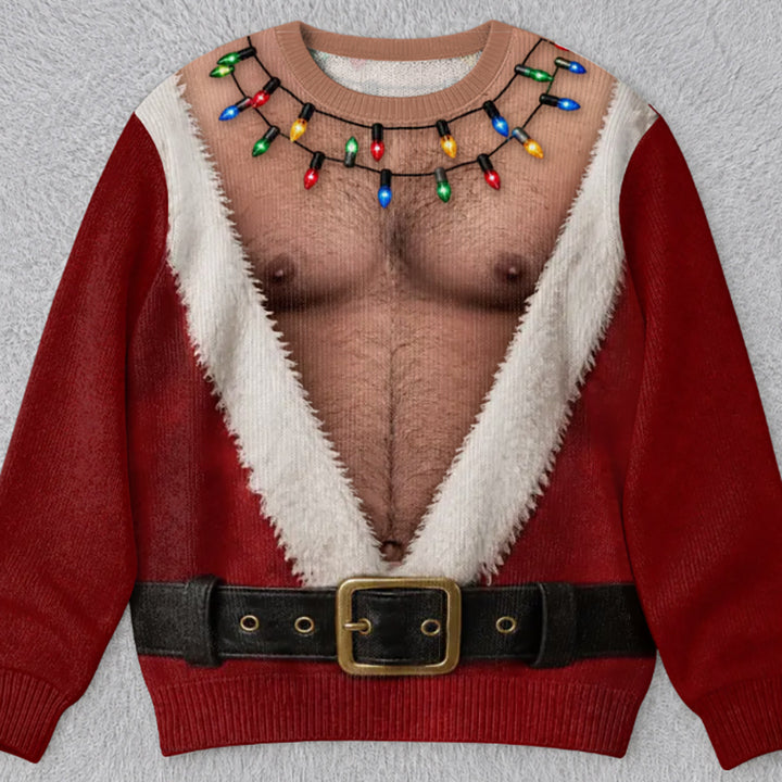 Fun Christmas-print crewneck sweatshirt