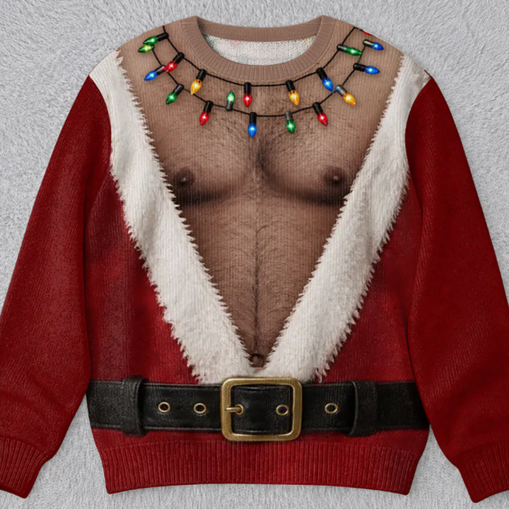 Fun Christmas-print crewneck sweatshirt