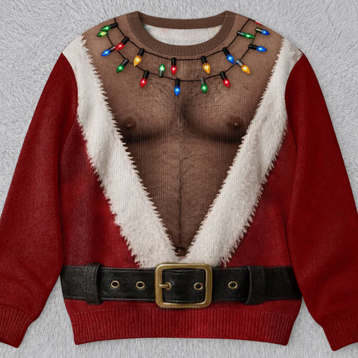 Fun Christmas-print crewneck sweatshirt