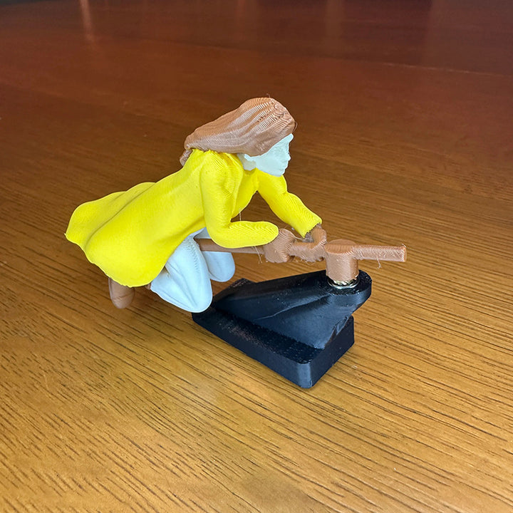 Funny Witch Flying Pose Car Dashboard Figurine