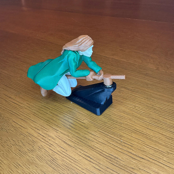 Funny Witch Flying Pose Car Dashboard Figurine