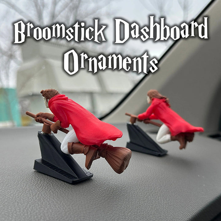 Funny Witch Flying Pose Car Dashboard Figurine