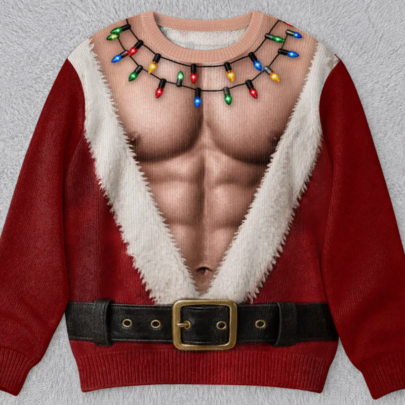 Fun Christmas-print crewneck sweatshirt