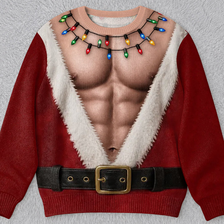 Fun Christmas-print crewneck sweatshirt