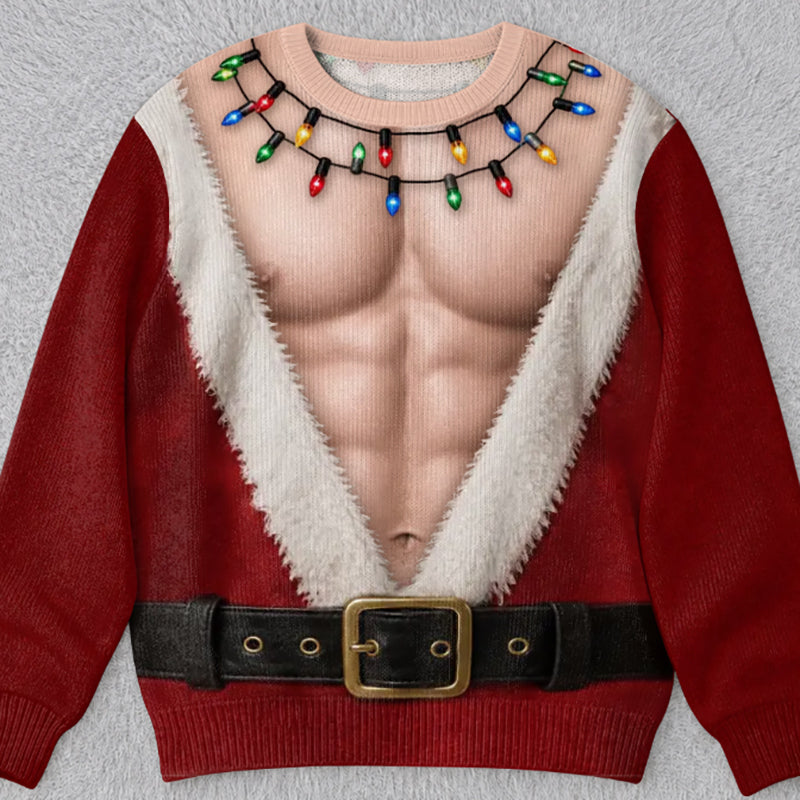 Fun Christmas-print crewneck sweatshirt