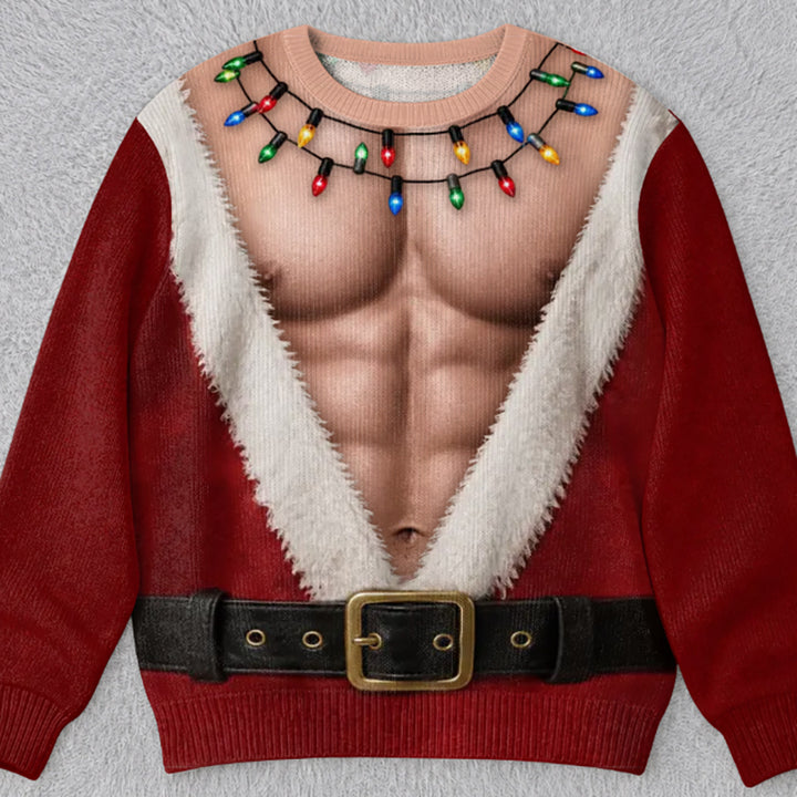 Fun Christmas-print crewneck sweatshirt