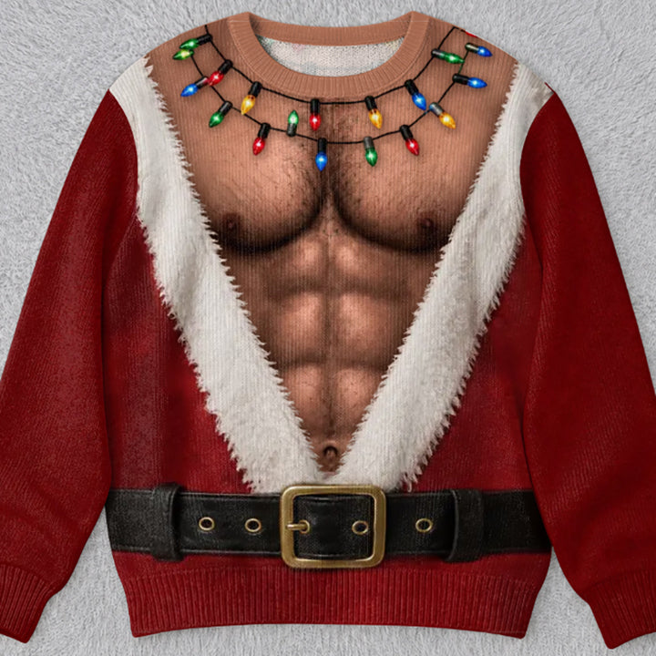 Fun Christmas-print crewneck sweatshirt
