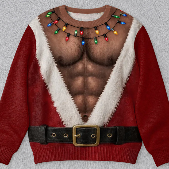Fun Christmas-print crewneck sweatshirt