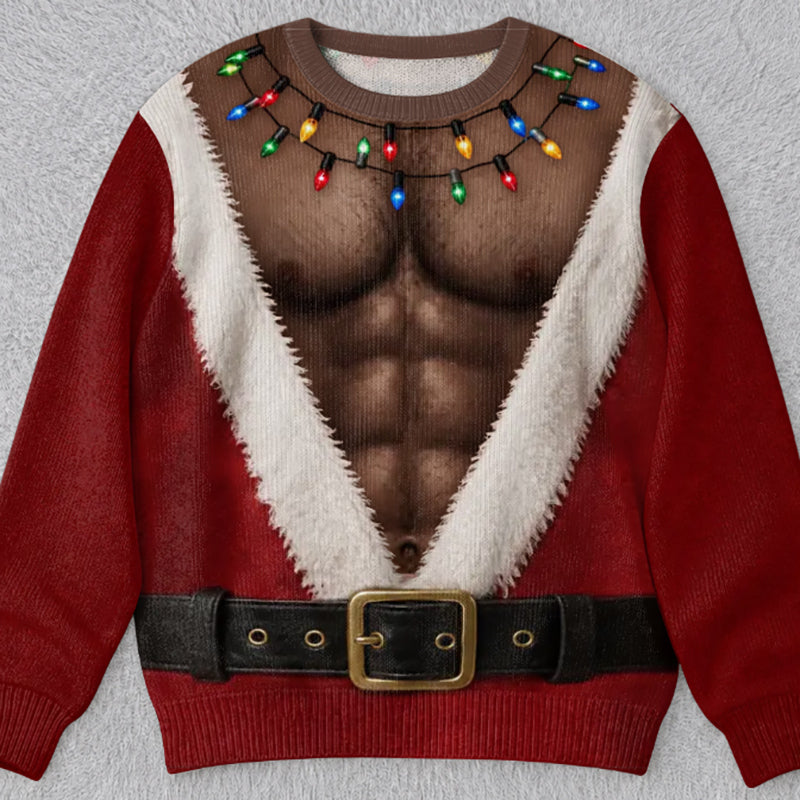 Fun Christmas-print crewneck sweatshirt