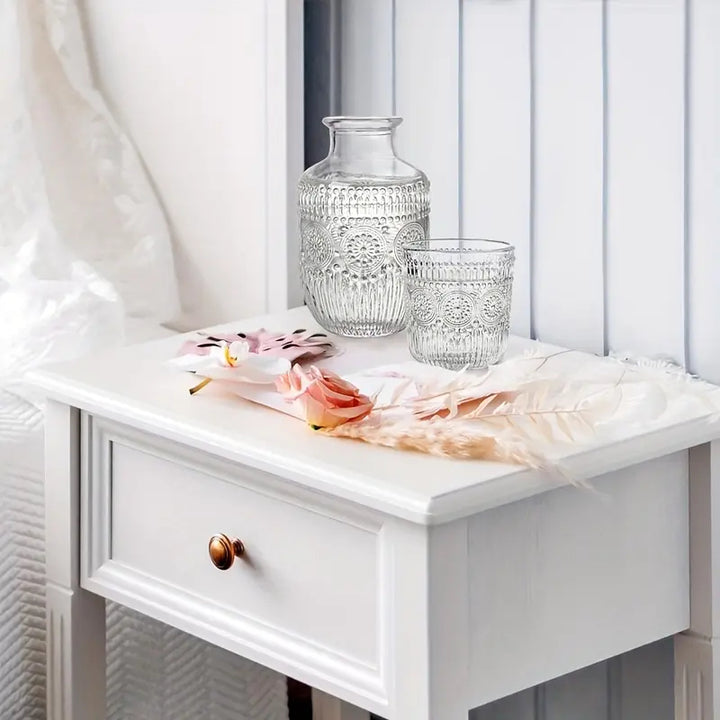 Vintage Patterned Tumbler &amp; Carafe Set