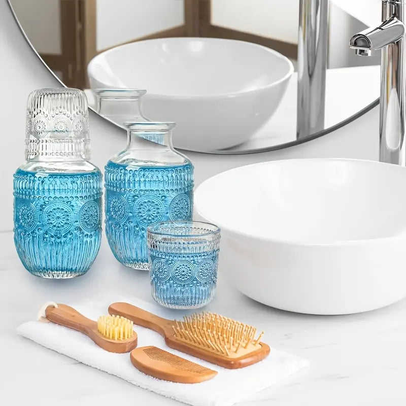 Vintage Patterned Tumbler &amp; Carafe Set