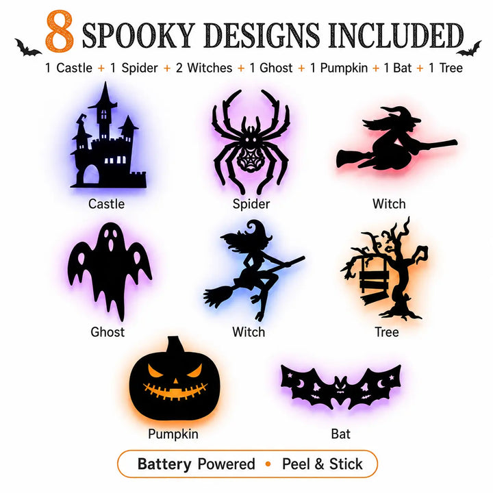 3D LED Halloween wall sticker