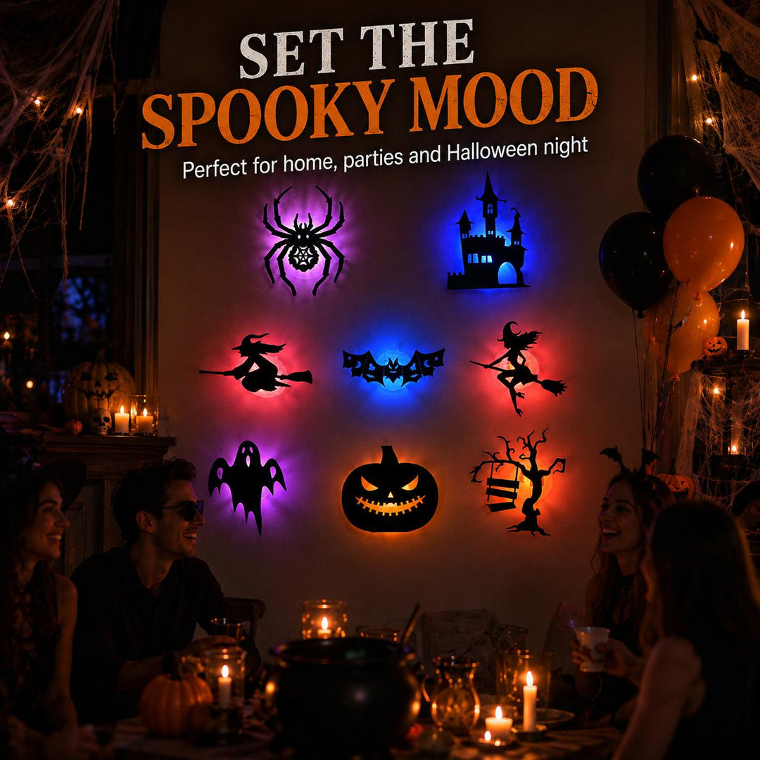 3D LED Halloween wall sticker