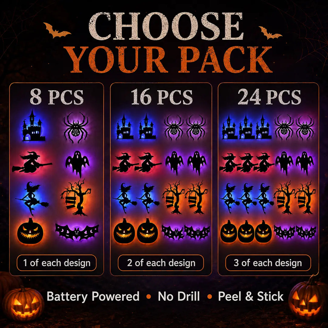 3D LED Halloween wall sticker