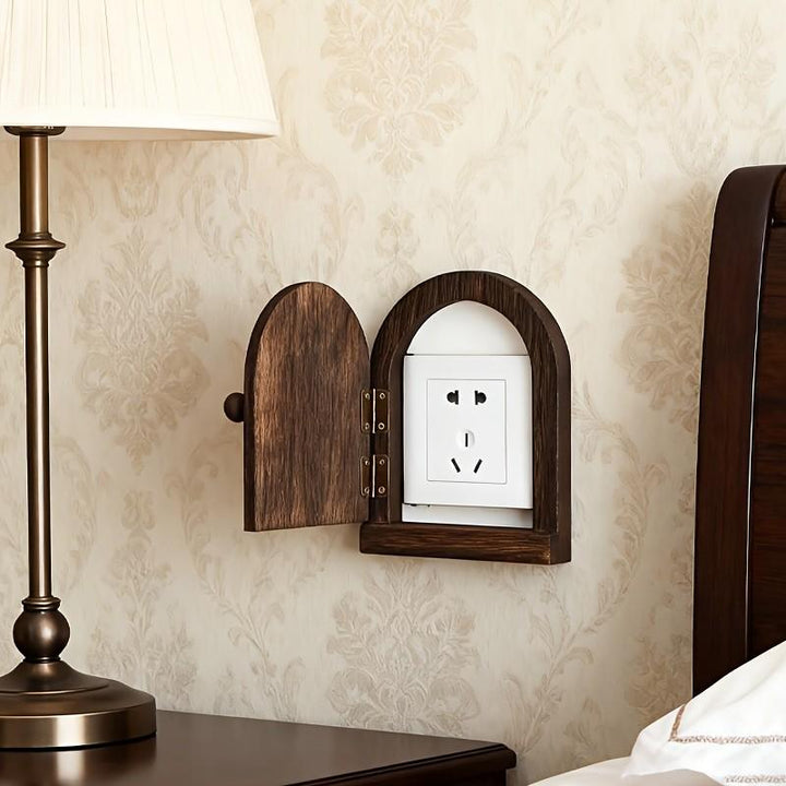 Wooden Arch Light Switch Cover Socket Protector Box
