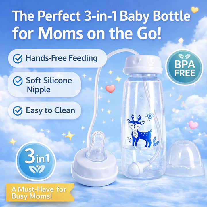 Hands-free baby bottle